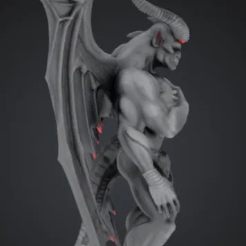 Tượng Archdemon Lord – Quỷ Địa Ngục Có Cánh (Model 3D In Được)