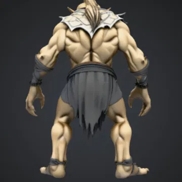 Orc Warrior Brute – Tượng Quái Vật Fantasy Hoang Dã