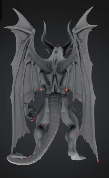 Tượng Archdemon Lord – Quỷ Địa Ngục Có Cánh (Model 3D In Được) - Image 3