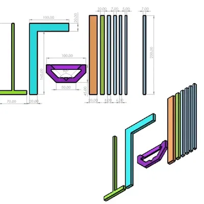 Bộ dụng cụ đóng sách (Book binding tools)