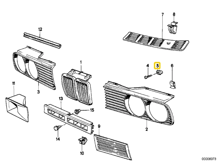 Chốt cao su nhựa 51131840154 cho BMW E30, E36, E46, E90, E92 - Image 2