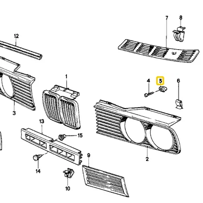 Chốt cao su nhựa 51131840154 cho BMW E30, E36, E46, E90, E92