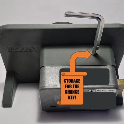 Giá đỡ khóa két cơ - hợp S&G 6630/6631/6651, có khe cất change key