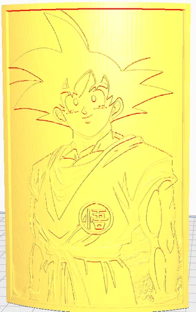 Goku Lithophane – Tranh lithophane Goku - Image 1