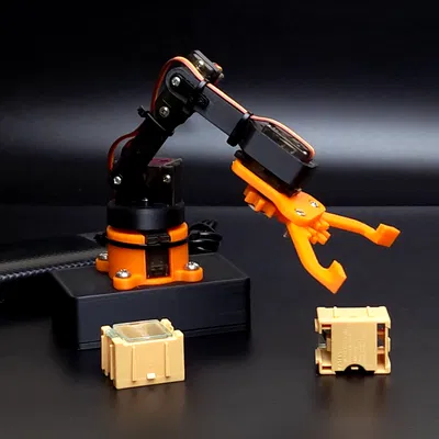 Cánh tay robot kèm đế gắn linh kiện (PCB 2x8 cm)