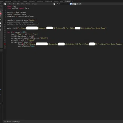 Thẻ Số (kèm file Blender & script tùy biến)
