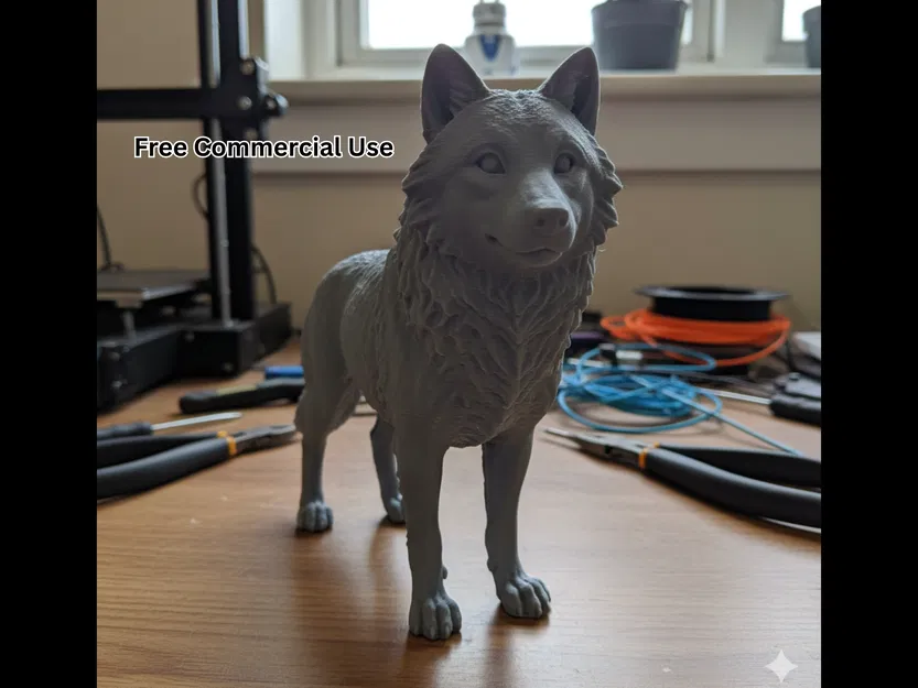 Timber Wolf – Tượng Sói Rừng In 3D - Image 1