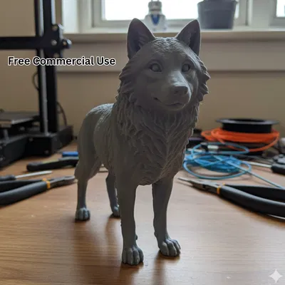Timber Wolf – Tượng Sói Rừng In 3D