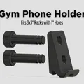 Giá đỡ điện thoại gym cho squat rack 3x3 lỗ 1" - Thumbnail 1