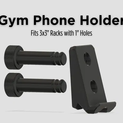 Giá đỡ điện thoại gym cho squat rack 3x3 lỗ 1"