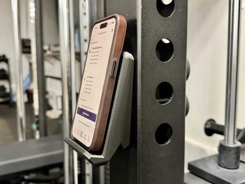 Giá đỡ điện thoại gym cho squat rack 3x3 lỗ 1" - Image 2