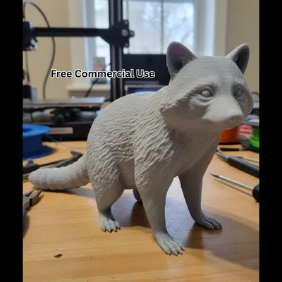 Tượng Gấu Trúc Mỹ (Raccoon Statue)