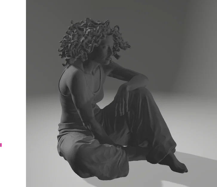 Cô gái ngồi 02 (Sitting girl 02) - Image 2