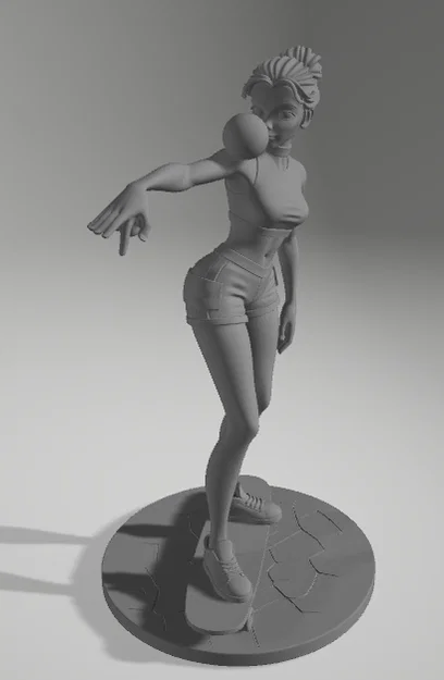 Bubble Girl ở trên ván trượt - Image 2