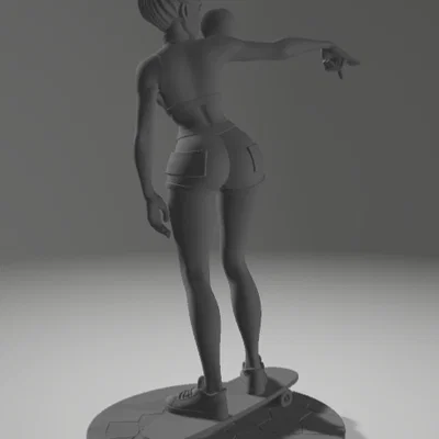 Bubble Girl ở trên ván trượt