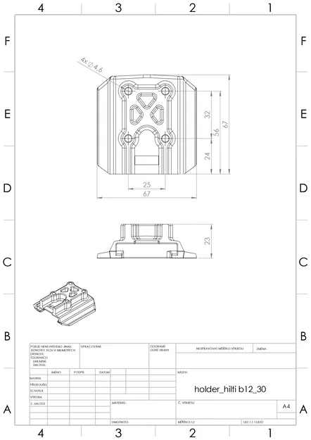 Giá đỡ pin Hilti B12 (Hilti B12 battery holder) - Image 11