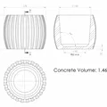 Khuôn đúc chậu cây bê tông (Concrete planter mold) - Thumbnail 2