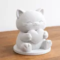 Mèo Cute Ôm Trái Tim – Figurine Valentine In 3D - Thumbnail 2