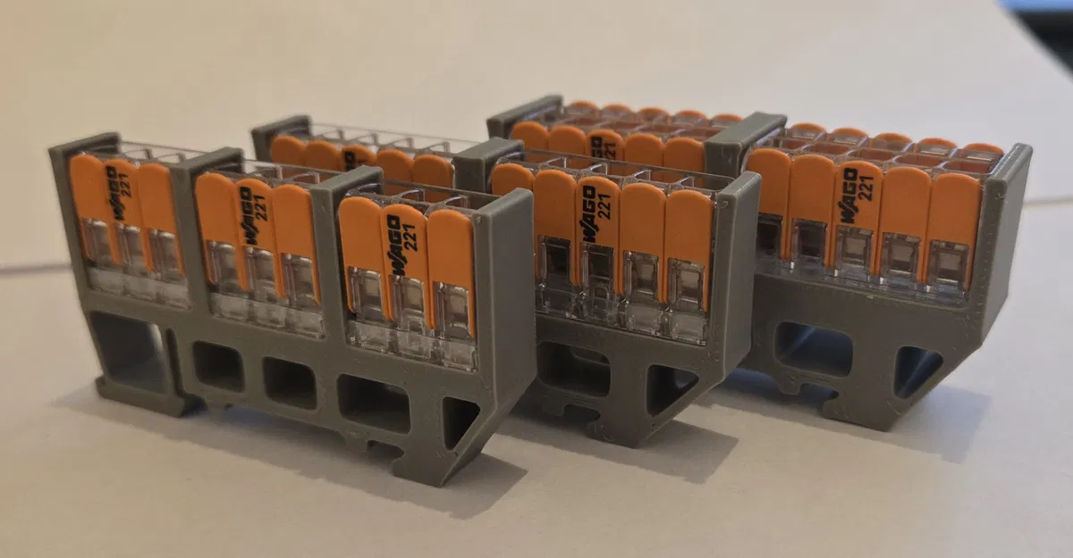 Ngàm gắn DIN Rail cho Wago 221-(413, 415, 420) - Image 1