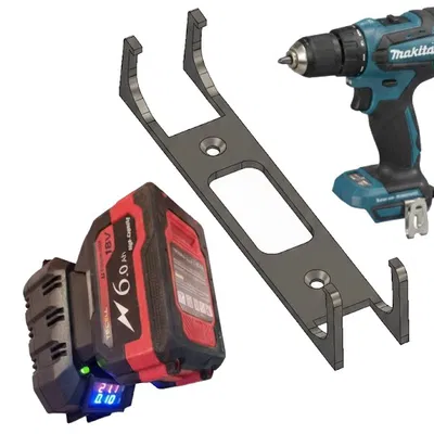 Giá treo tường cho sạc Makita clone Trung Quốc (kiểu DC18RC)