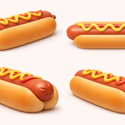 Móc khóa xúc xích hotdog dẻo (Flexible hotdog keychain)