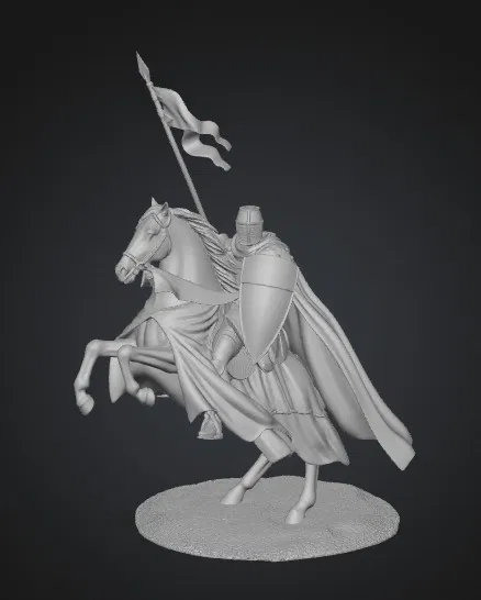 Hiệp sĩ Thập tự chinh cưỡi ngựa trắng - Image 1