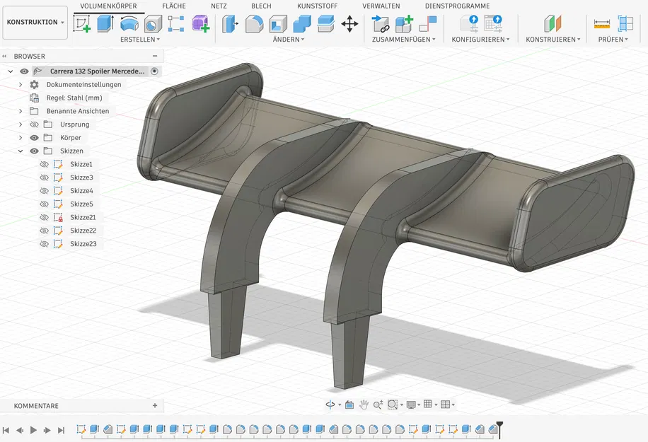 Cánh gió sau Carrera 132 Mercedes AMG C63 DTM 1:32 (Rear Spoiler/Wing) - Image 1