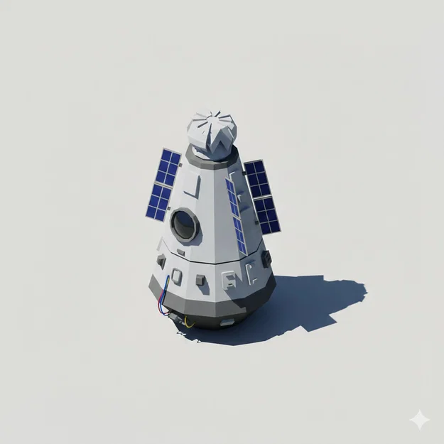 Phi thuyền không gian Low Poly - Image 1