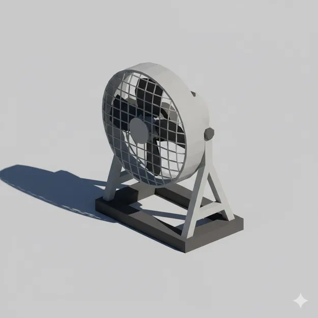 Quạt Công Nghiệp Low Poly - Image 1