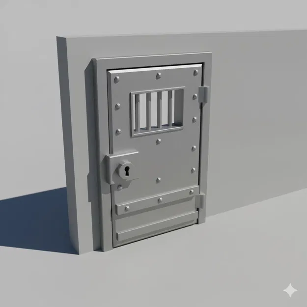 Cửa Phòng Giam Low Poly - Image 1