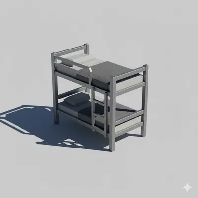 Giường tầng Low Poly (Kim loại)