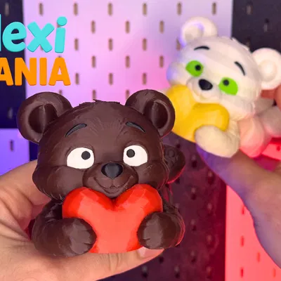 Gấu Valentine Flexi Articulated Print-in-Place – Không cần Supports