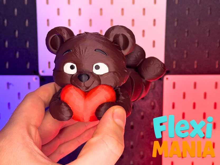 Gấu Valentine Flexi Articulated Print-in-Place – Không cần Supports - Image 4