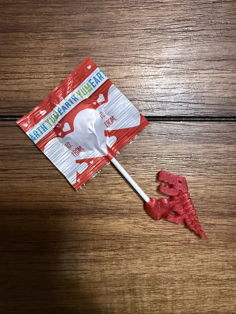 Mini Flexi Rex Valentine giữ kẹo mút, không cần support - Image 1