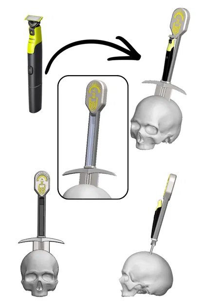 Chân đế kiểu KCD2 cho Philips OneBlade (đặt trong tay cầm kiếm) - Image 2