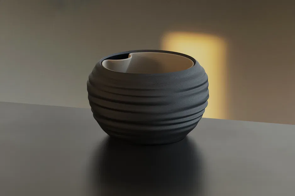 Chậu Japandi Wabi-Sabi tự tưới nước (kèm insert) - Image 2