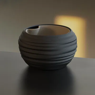 Chậu Japandi Wabi-Sabi tự tưới nước (kèm insert)