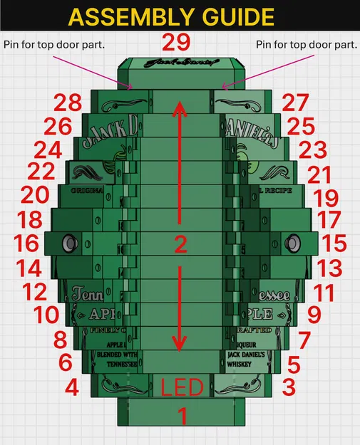 Hộp trưng bày cửa gấp Jack Daniels Apple (Folding door display box) - Image 5