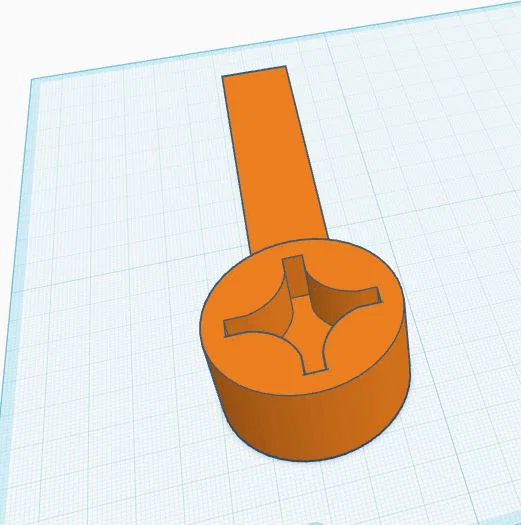 Cờ lê cho núm vặn easel (4 star point hand knob) - Image 1