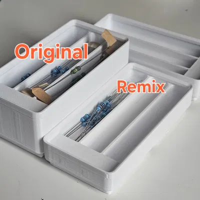 Khay chia điện trở nhỏ có thể xếp chồng cho Gridfinity