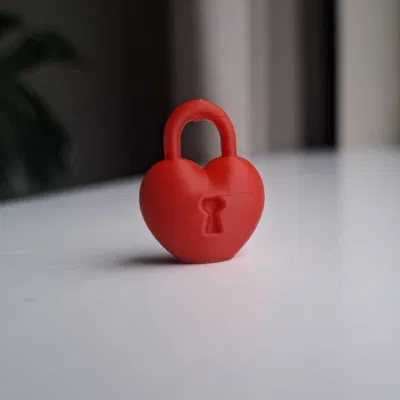 Móc Khóa Ổ Khóa Trái Tim (Keychain Heart Lock)