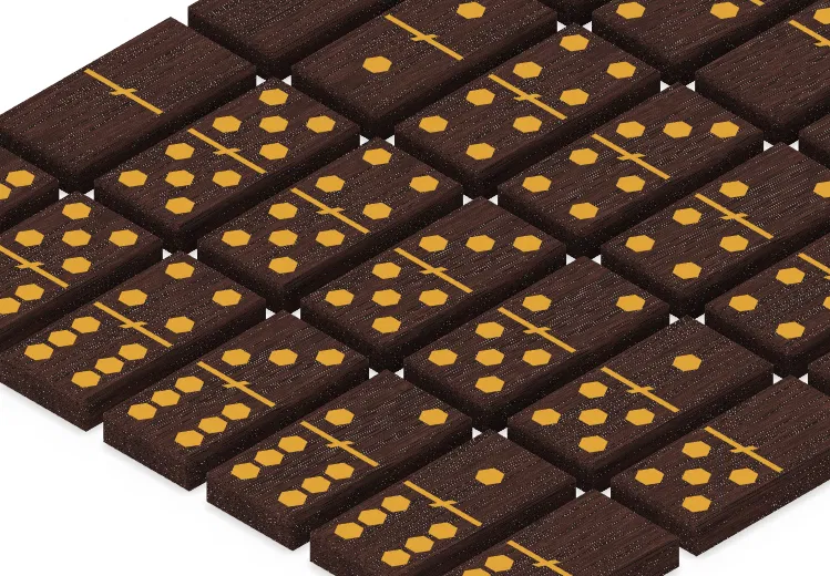 Bộ Domino Sang Trọng với Inlay Vàng Chính Xác - Image 1