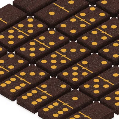 Bộ Domino Sang Trọng với Inlay Vàng Chính Xác