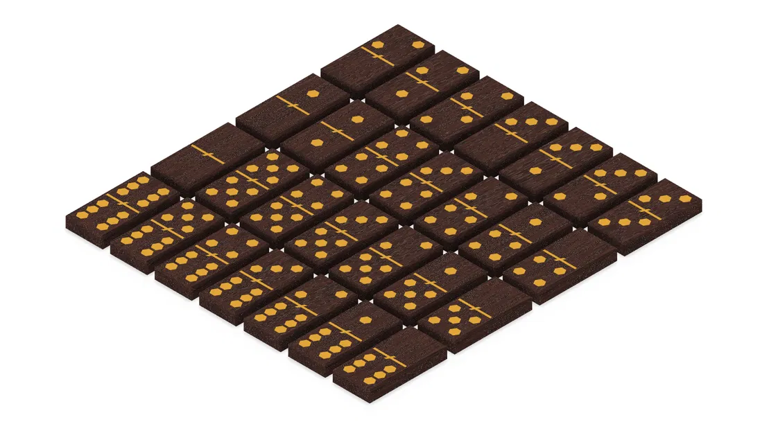 Bộ Domino Sang Trọng với Inlay Vàng Chính Xác - Image 2