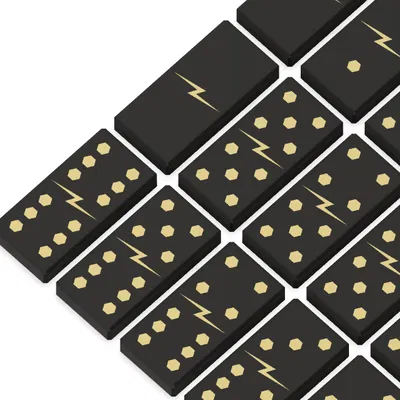 Bộ Domino Sang Trọng với Inlay Vàng Chính Xác