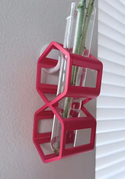 Bình hoa ống nghiệm treo tường hình lục giác - Image 2