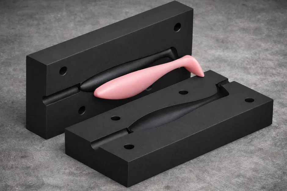 Khuôn Shad Softbait 9cm in 3D (Fishing Softbait Shad Mold 9cm) - Image 1