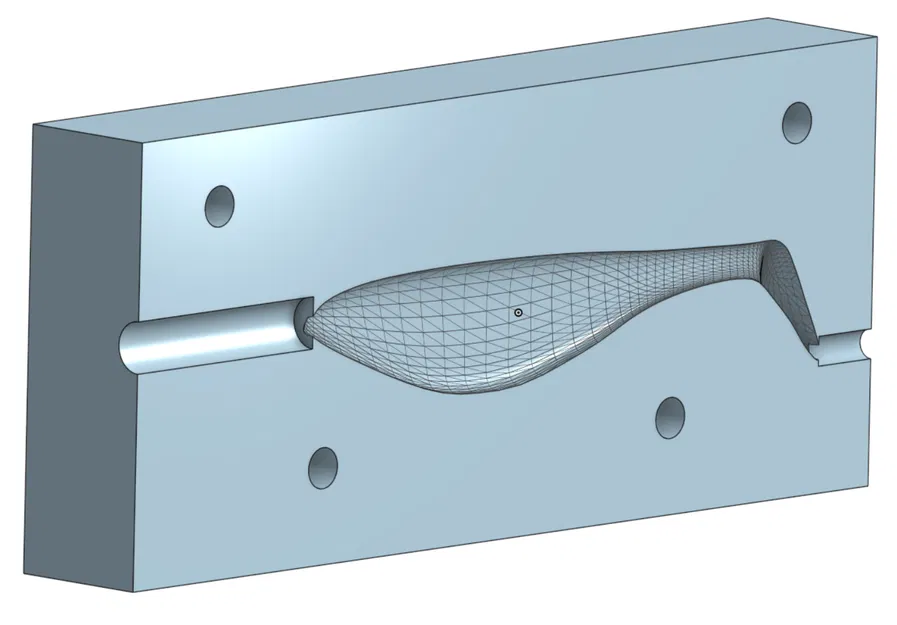 Khuôn Shad Softbait 9cm in 3D (Fishing Softbait Shad Mold 9cm) - Image 4