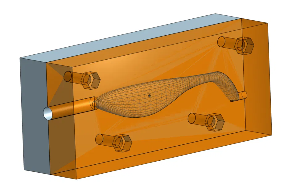 Khuôn Shad Softbait 9cm in 3D (Fishing Softbait Shad Mold 9cm) - Image 5