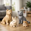 Bộ Low Poly Pets Set – Chó, Mèo, Thỏ & Hamster hình học tối giản - Thumbnail 1